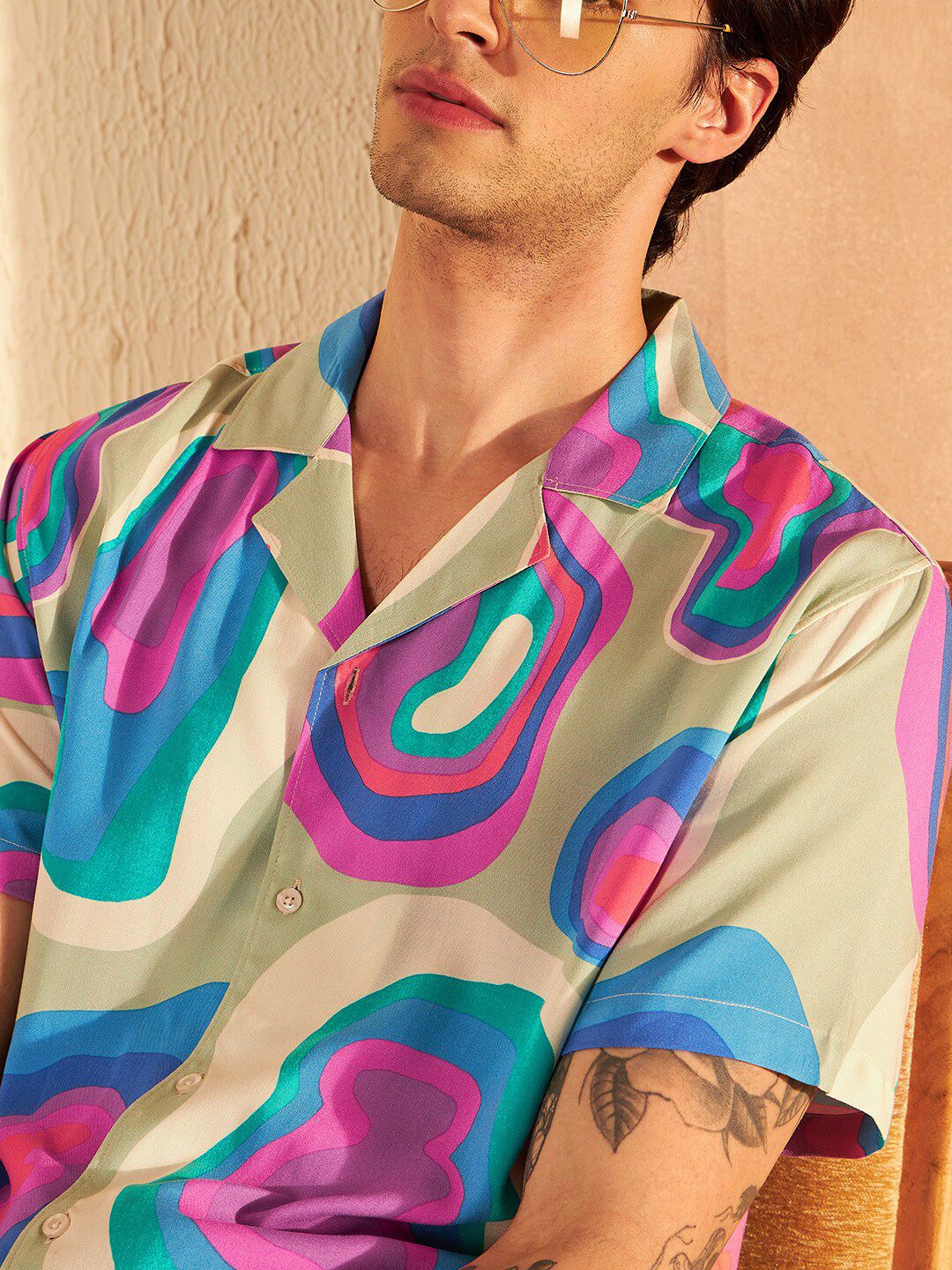 DENNISON Men Smart Block Printed Casual Shirt