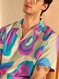 DENNISON Men Smart Block Printed Casual Shirt