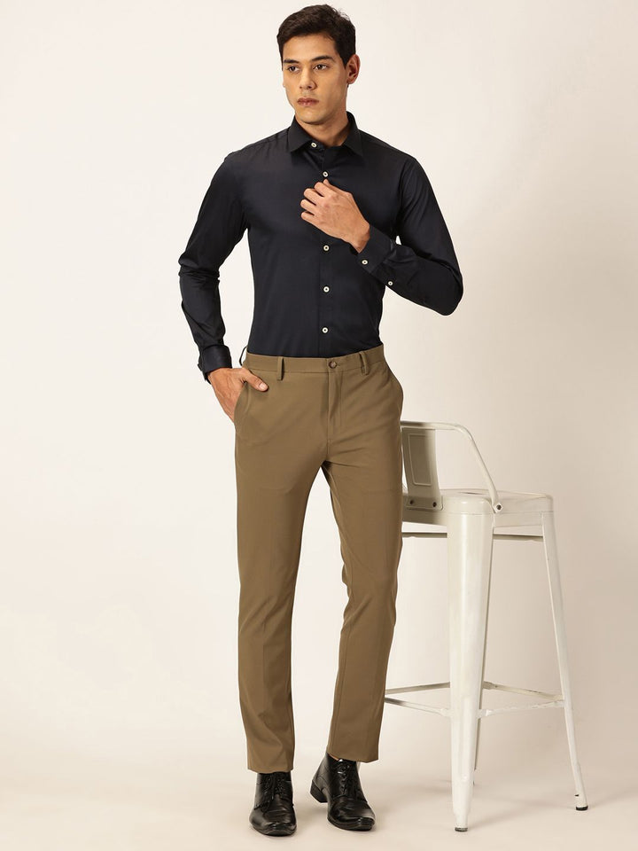 Thomas Scott Men Cotton Slim Fit Opaque Formal Shirt