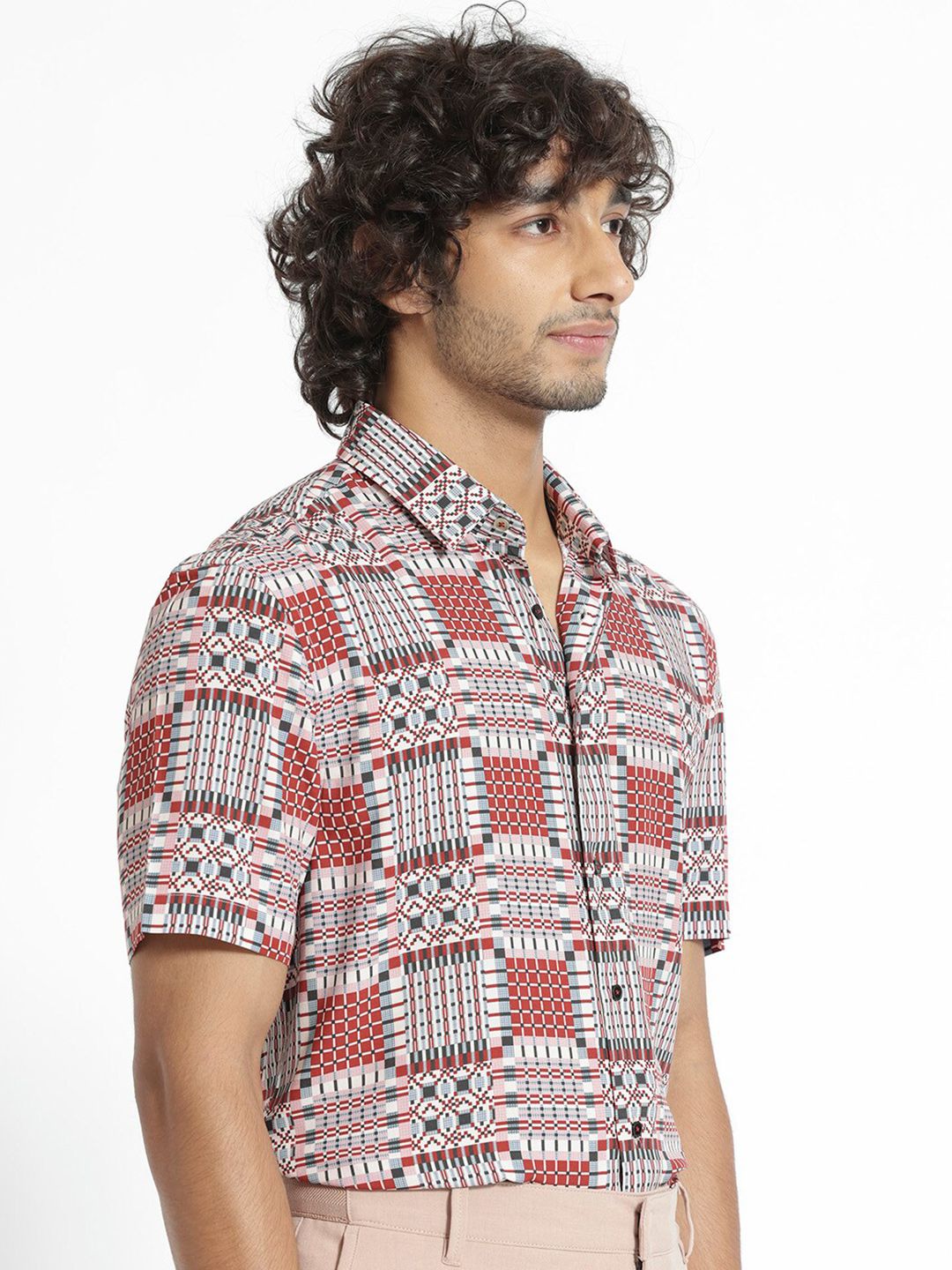RARE RABBIT Men Boxem Slim Fit Ethnic Motifs Printed Shirt