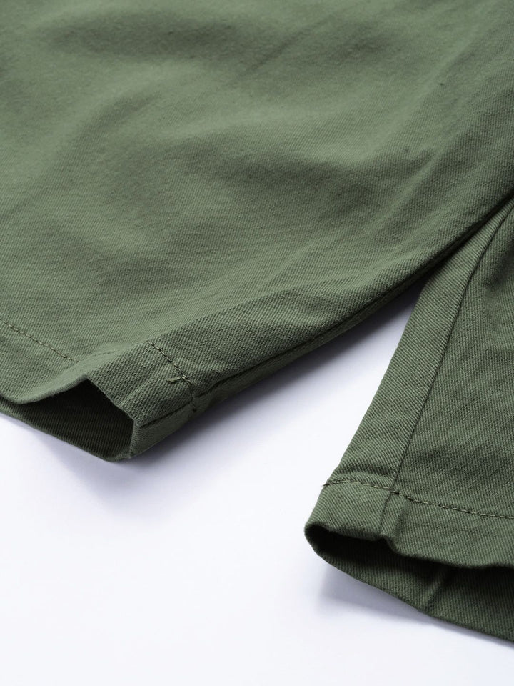 The Indian Garage Co Men Green Slim Fit Chino Shorts
