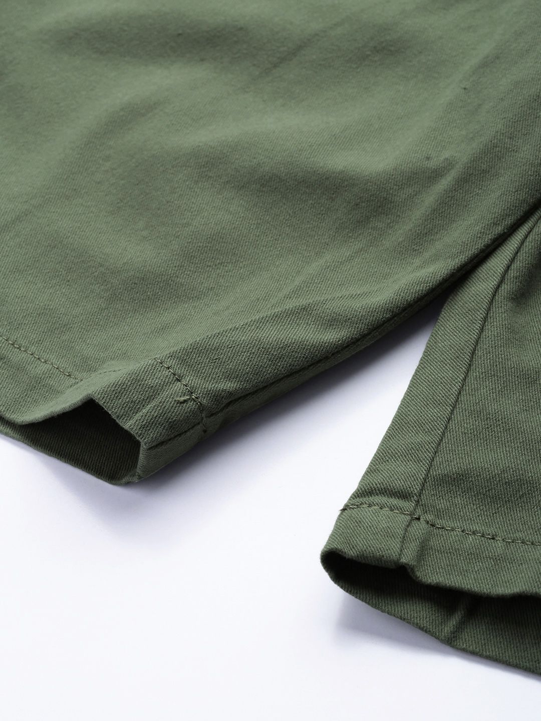 The Indian Garage Co Men Green Slim Fit Chino Shorts