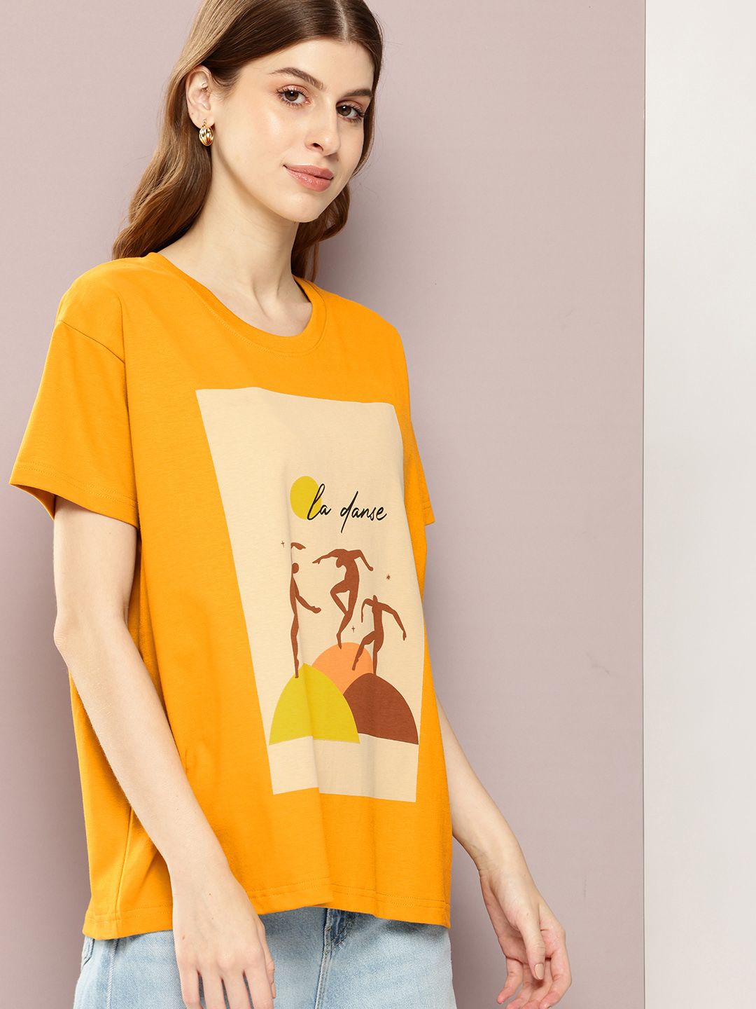 DILLINGER Women Graphic Printed Boxy T-shirt