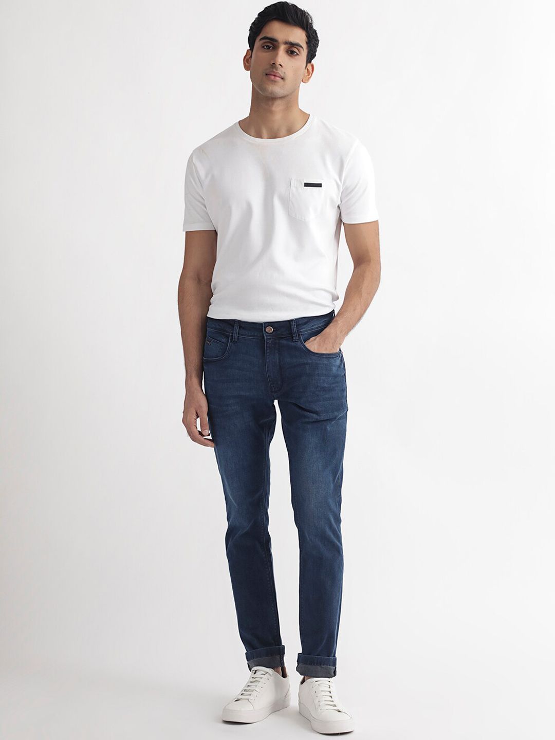 RARE RABBIT Men Monaco Slim Fit Cotton Stretchable Jeans