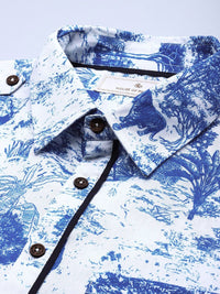 House of Pataudi Shirt Collar Tribal Printed Jashn Kurta