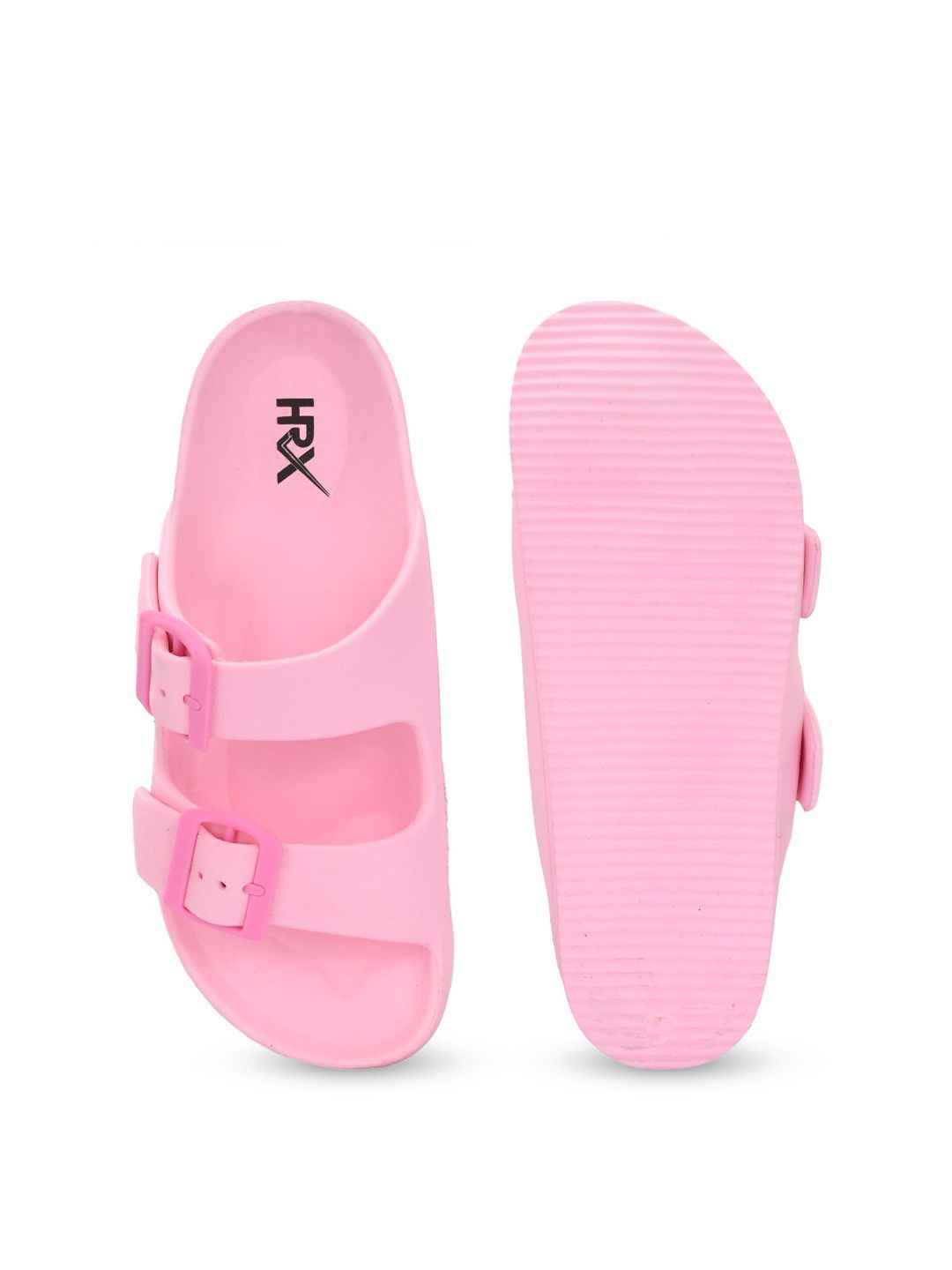 HRX by Hrithik Roshan Women Pink Rubber Sliders