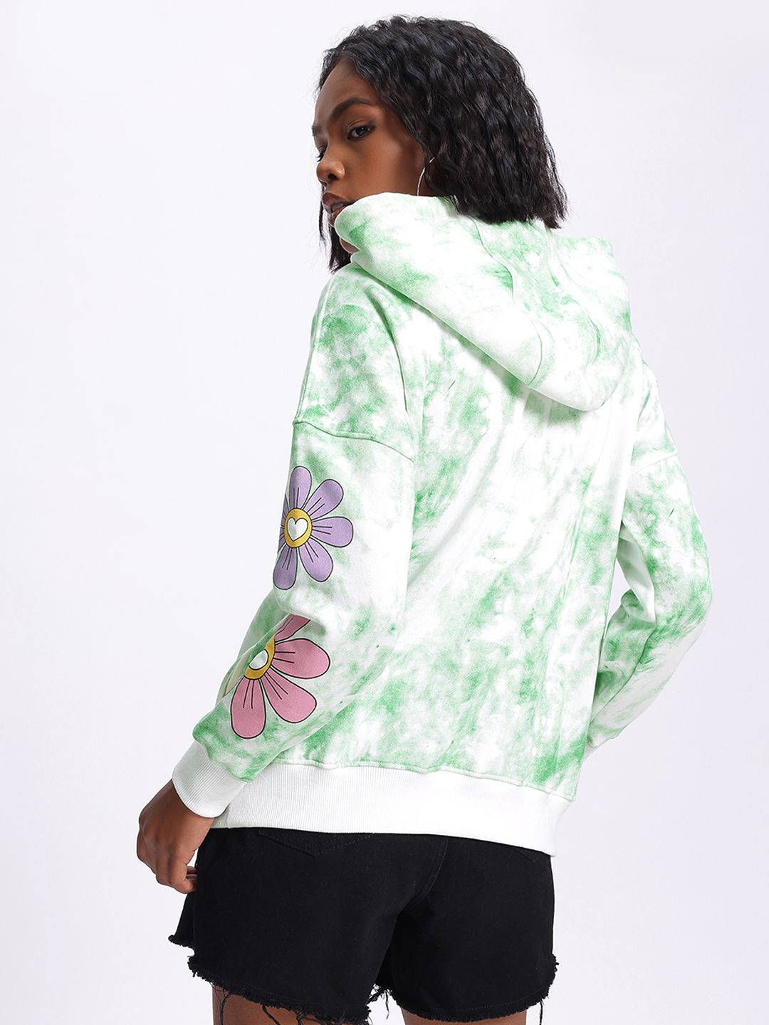 DressBerry Whirlwind Colors Tie-Dye Hooded Sweatshirt