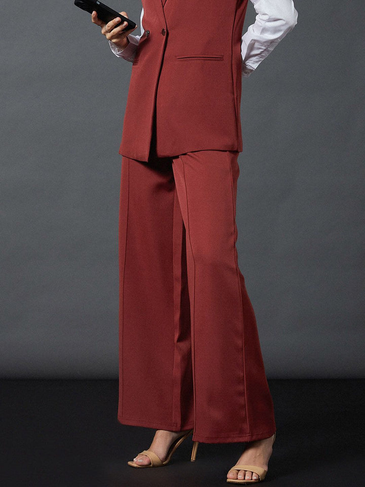 SASSAFRAS worklyf Loose Fit High-Rise Pleated Parallel Trousers