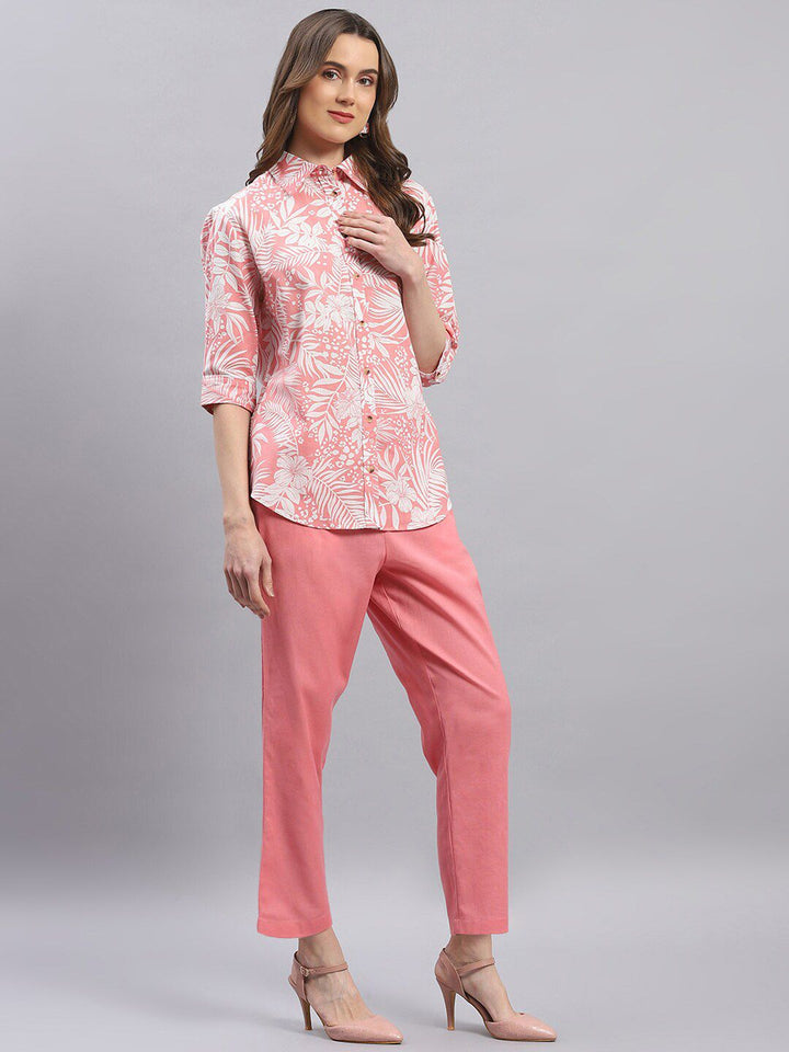 Monte Carlo Printed Pure Cotton Shirt & Trouser Co-Ords