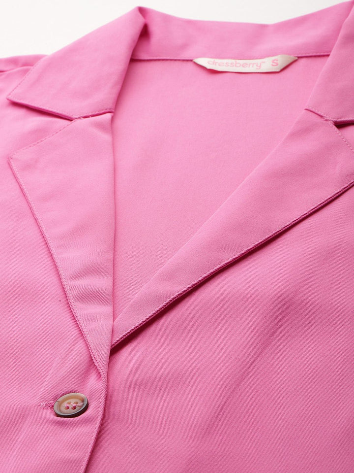 DressBerry Lapel Collar Blazer-Style Co-ords