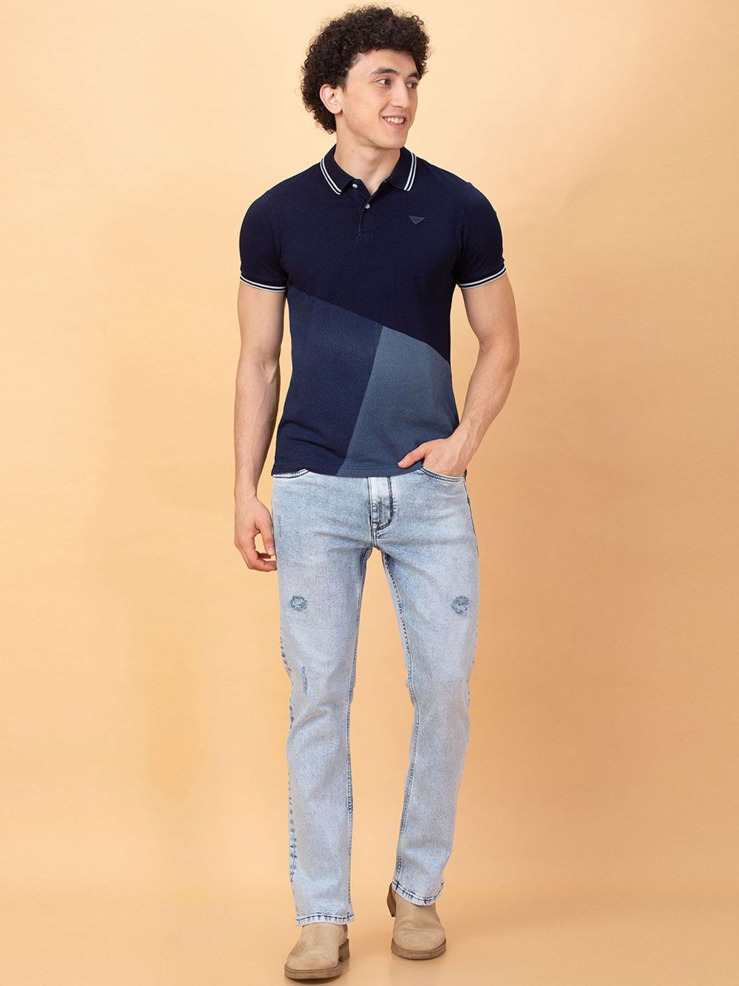 Being Human Men Bootcut Mildly Distressed Heavy Fade Jeans