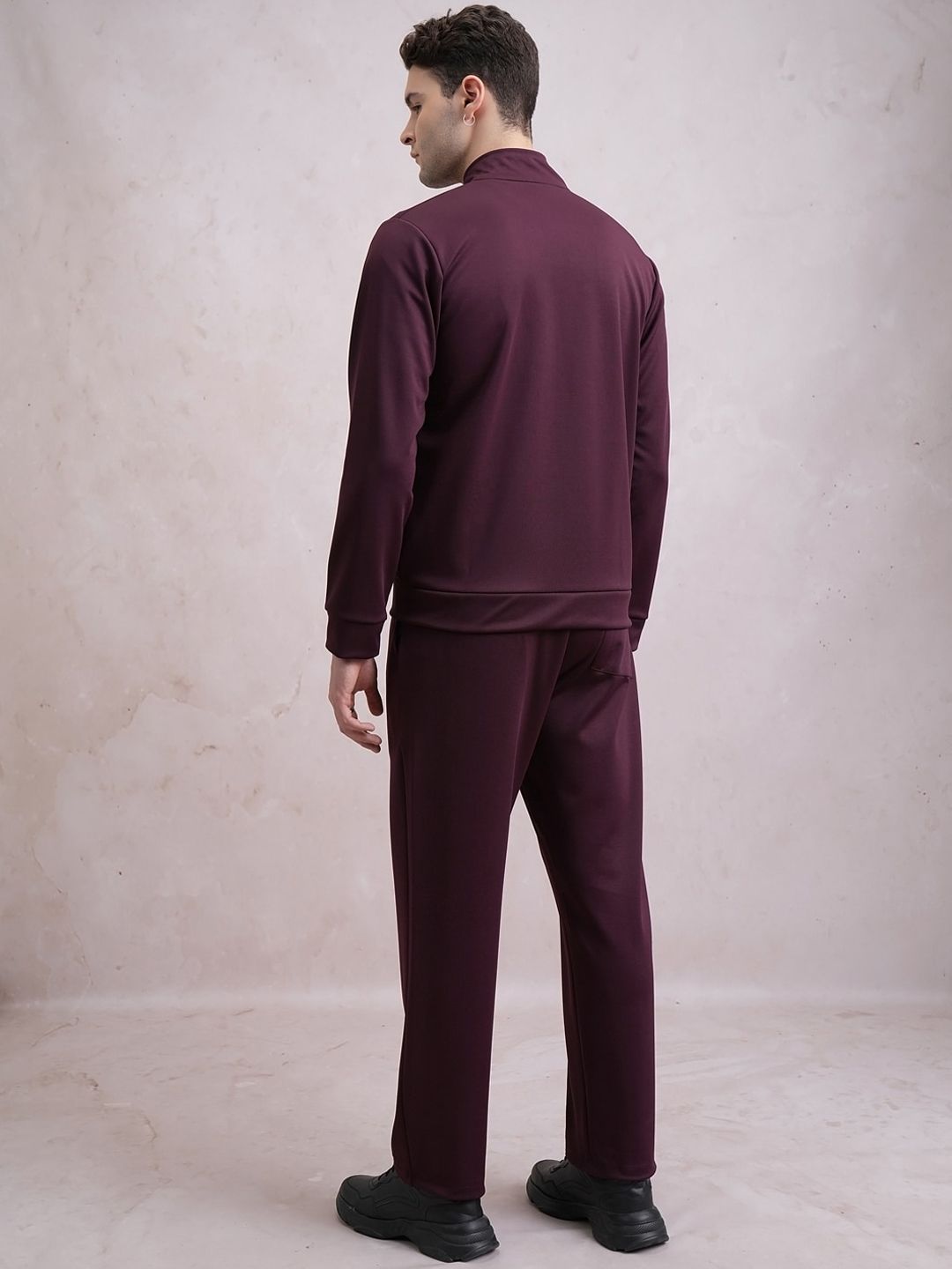 HIGHLANDER Burgundy Mock Collar Sweatshirt & Track Pants