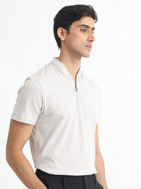 RARE RABBIT Men Rings-4 Slim Fit Solid Polo Collar T-Shirt