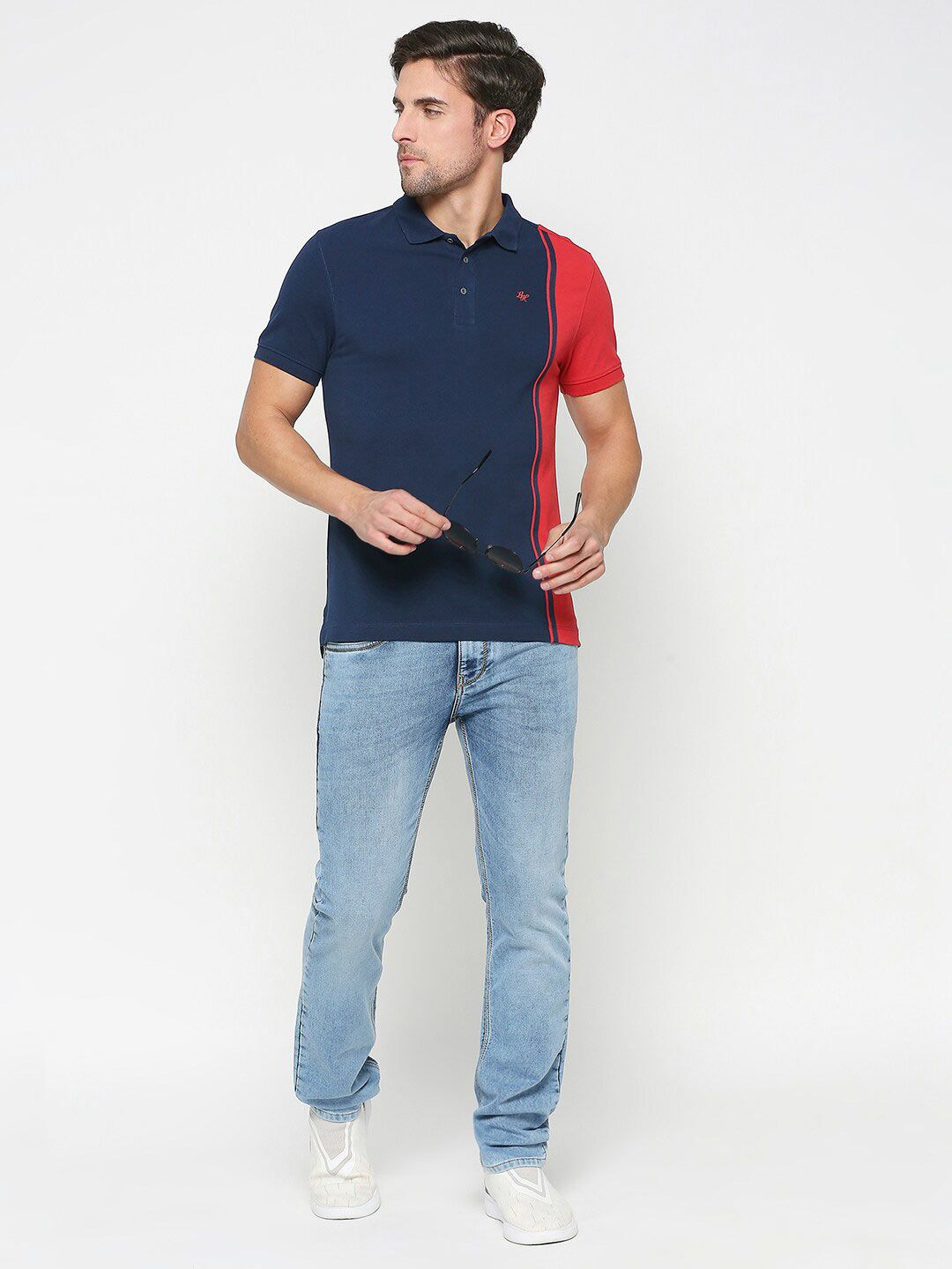 Being Human Colourblocked Polo Collar T-shirt