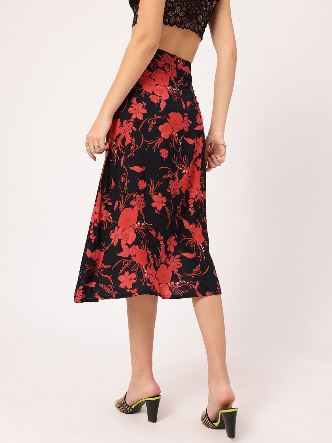 DressBerry Floral Fantasy A-Line Skirt