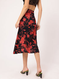 DressBerry Floral Fantasy A-Line Skirt