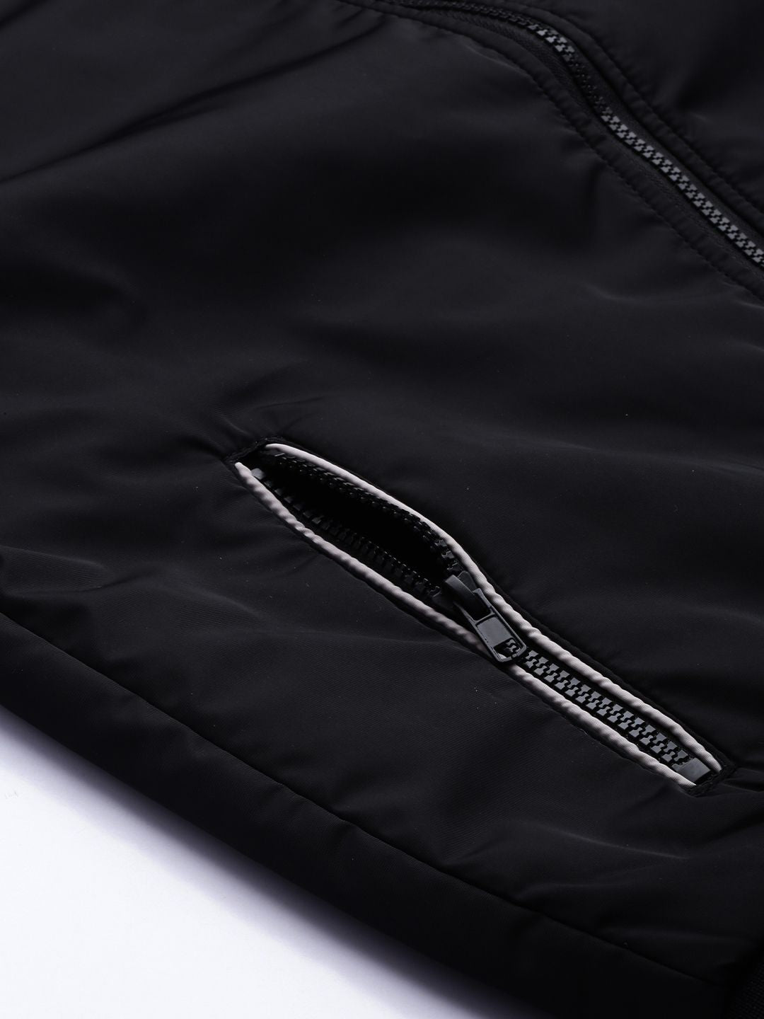 The Indian Garage Co Men Slim Fit Colourblock Zip-Front Bomber Jacket