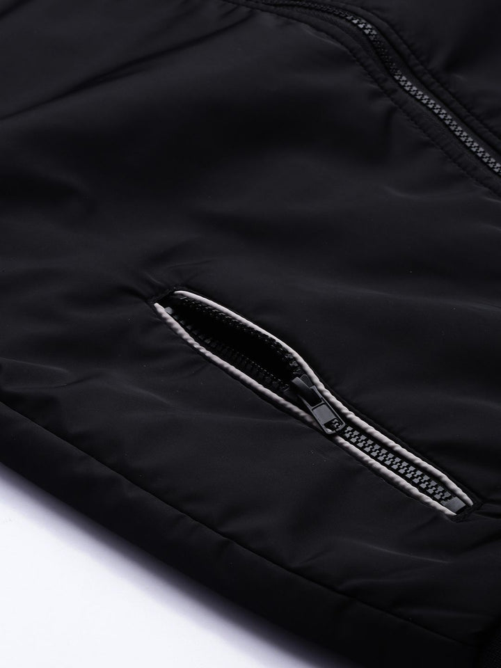 The Indian Garage Co Men Slim Fit Colourblock Zip-Front Bomber Jacket