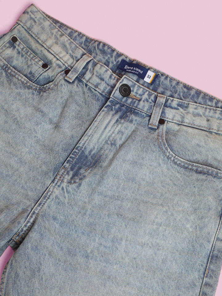 Bene Kleed Men Wide Leg Heavy Fade Jeans