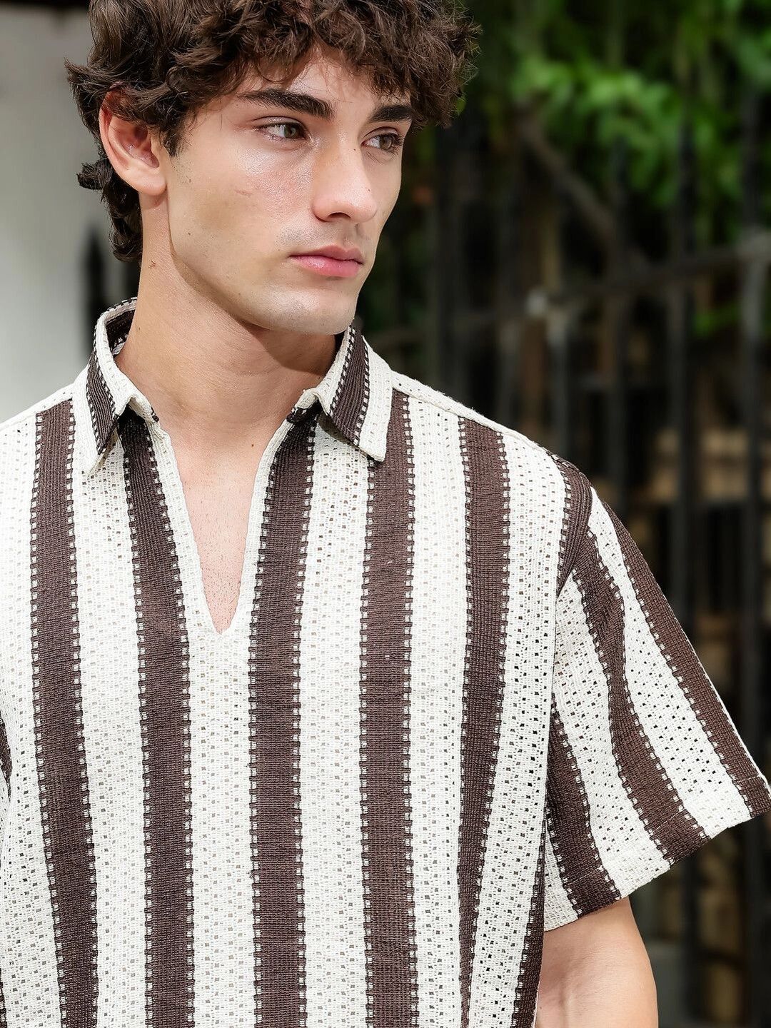Eszett Men Classic Striped Casual Shirt