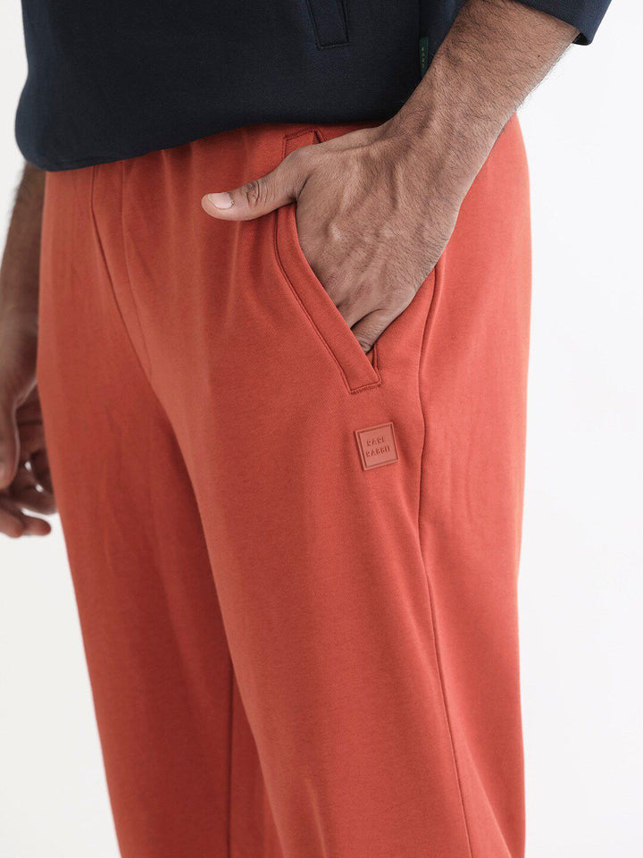 RARE RABBIT Men Ogano Regular Fit Mid-Rise Cotton Joggers