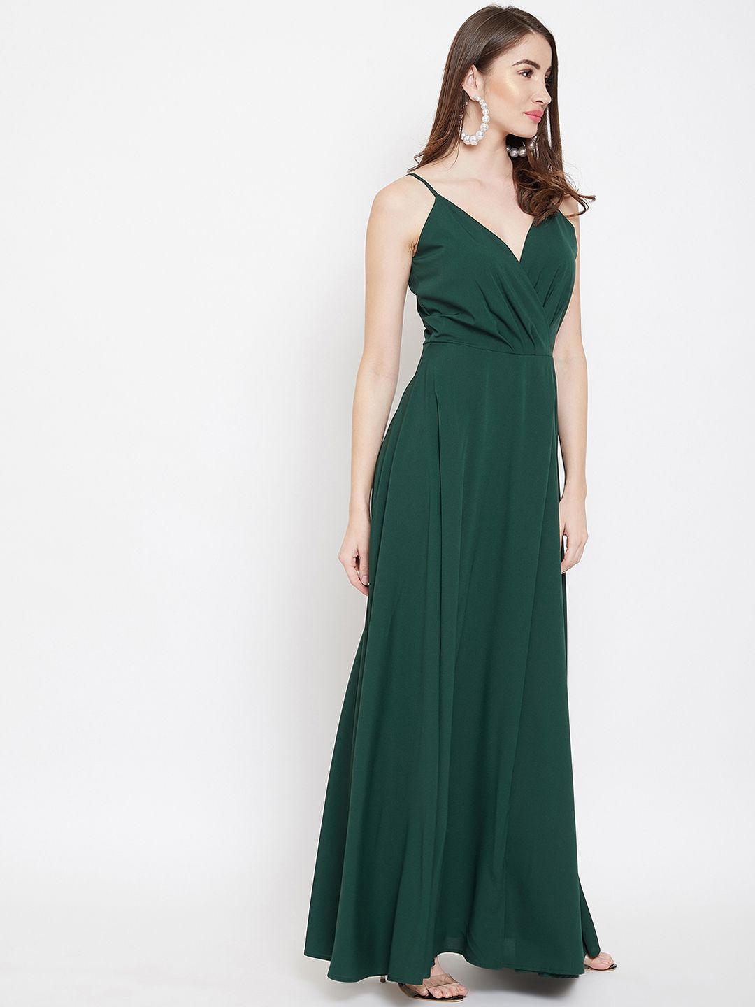 Berrylush Green Wrap Maxi Dress