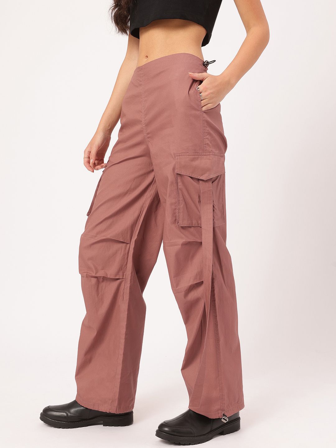 DressBerry Women Urban Utility Parachute Cargo Trousers