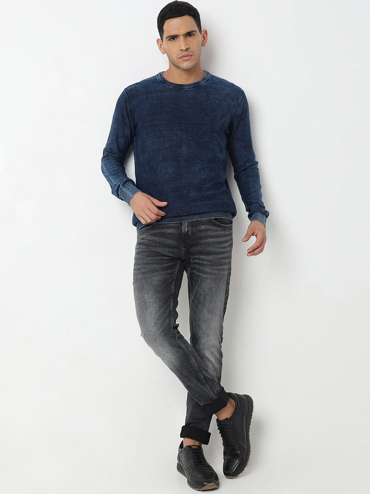 SPYKAR Round Neck Cotton Pullover Sweater