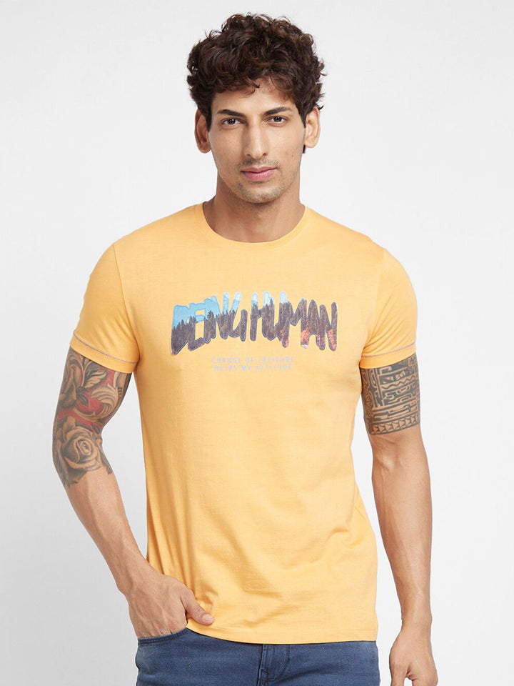 Being Human Typography Printed Round Neck T-shirt