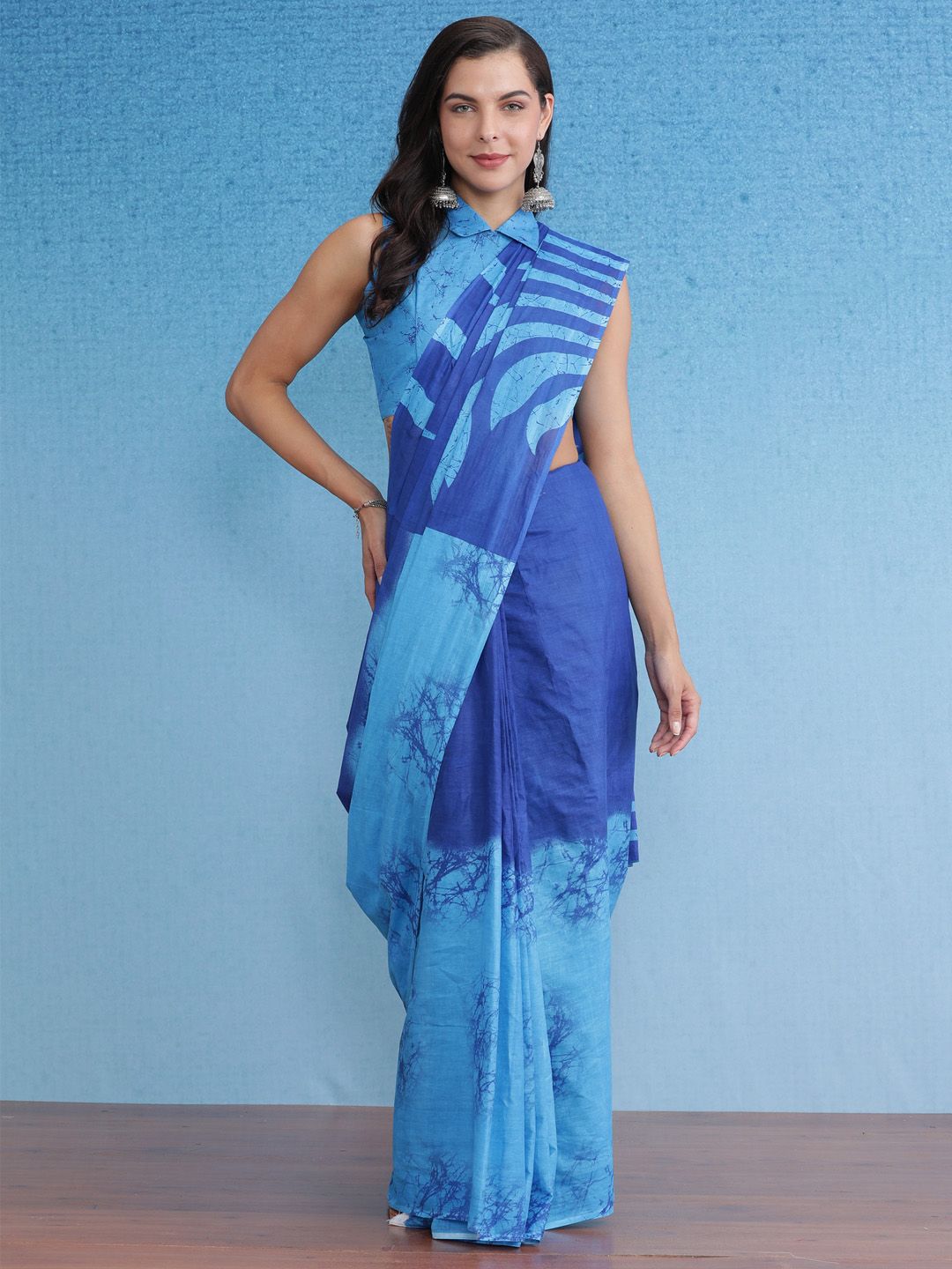 Saree mall Poly Cotton Bagh Sarees