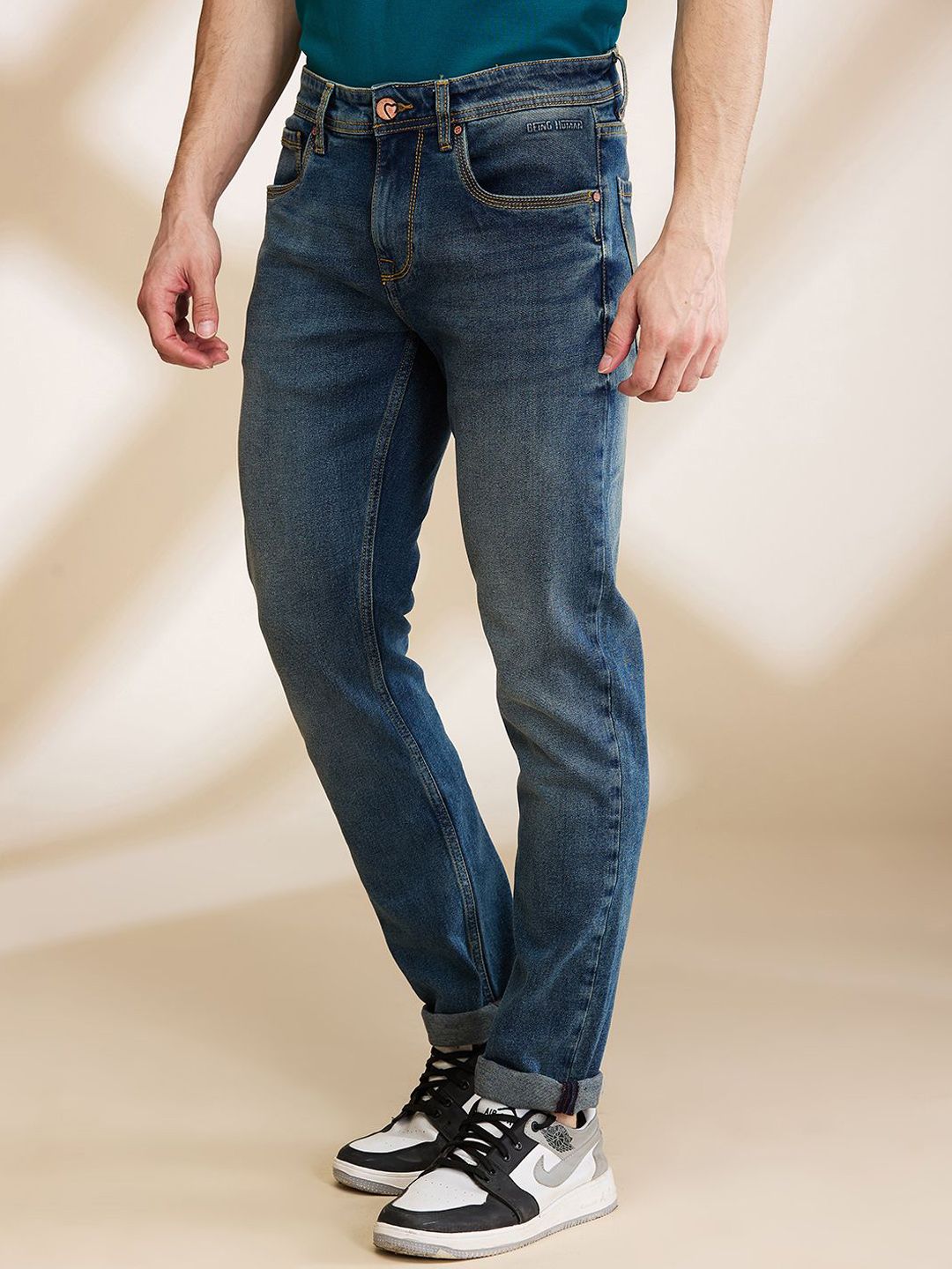 Being Human Men Skinny Fit Light Fade Jeans
