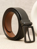 Teakwood Leathers Men Textured Leather Reversible Belt