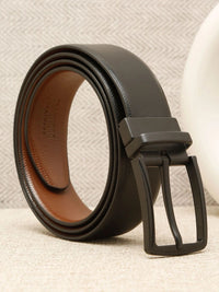 Teakwood Leathers Men Textured Leather Reversible Belt