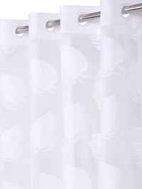HOSTA HOMES White Floral Long Door Curtain