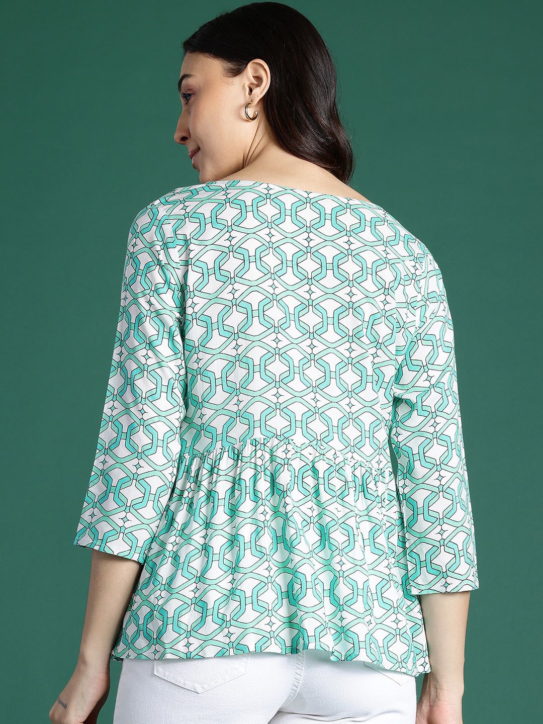DressBerry Geometric Print A-line Top