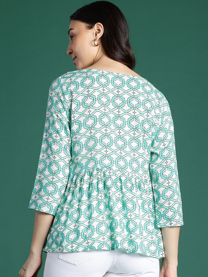 DressBerry Geometric Print A-line Top