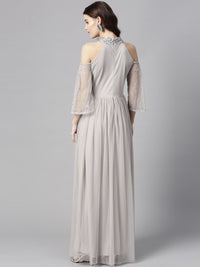 STREET 9 Grey Maxi Dress with Sequinned Detail