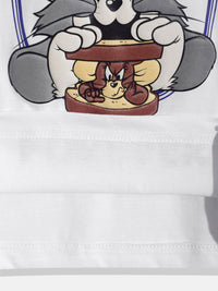 Happy Faces Boys Tom & Jerry Printed Pure Cotton T-shirt