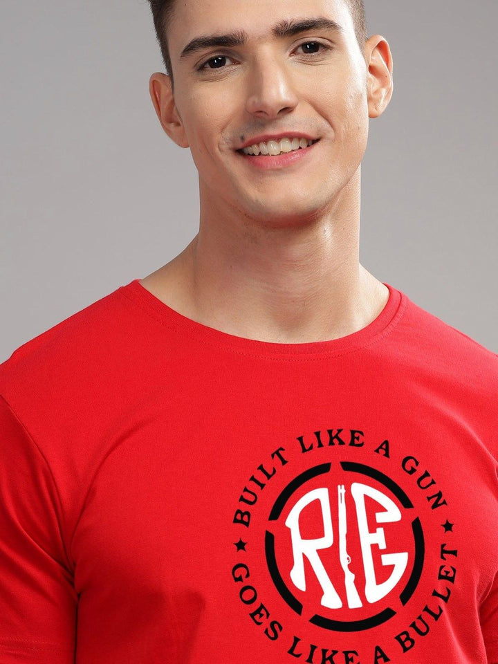 ADRO Men Typography Printed Applique T-shirt