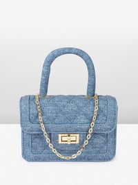 DressBerry Textured Miniature Satchel Bag with Quilted