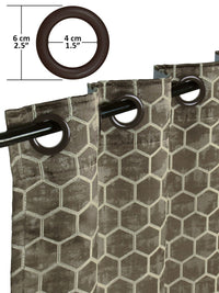 Story@Home Jacquard 400 GSM 9 feet 1 U Long Door Curtain