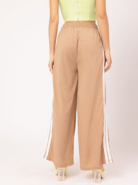 DressBerry Women Street Savvy Bold Lines High-Rise Parallel Trousers