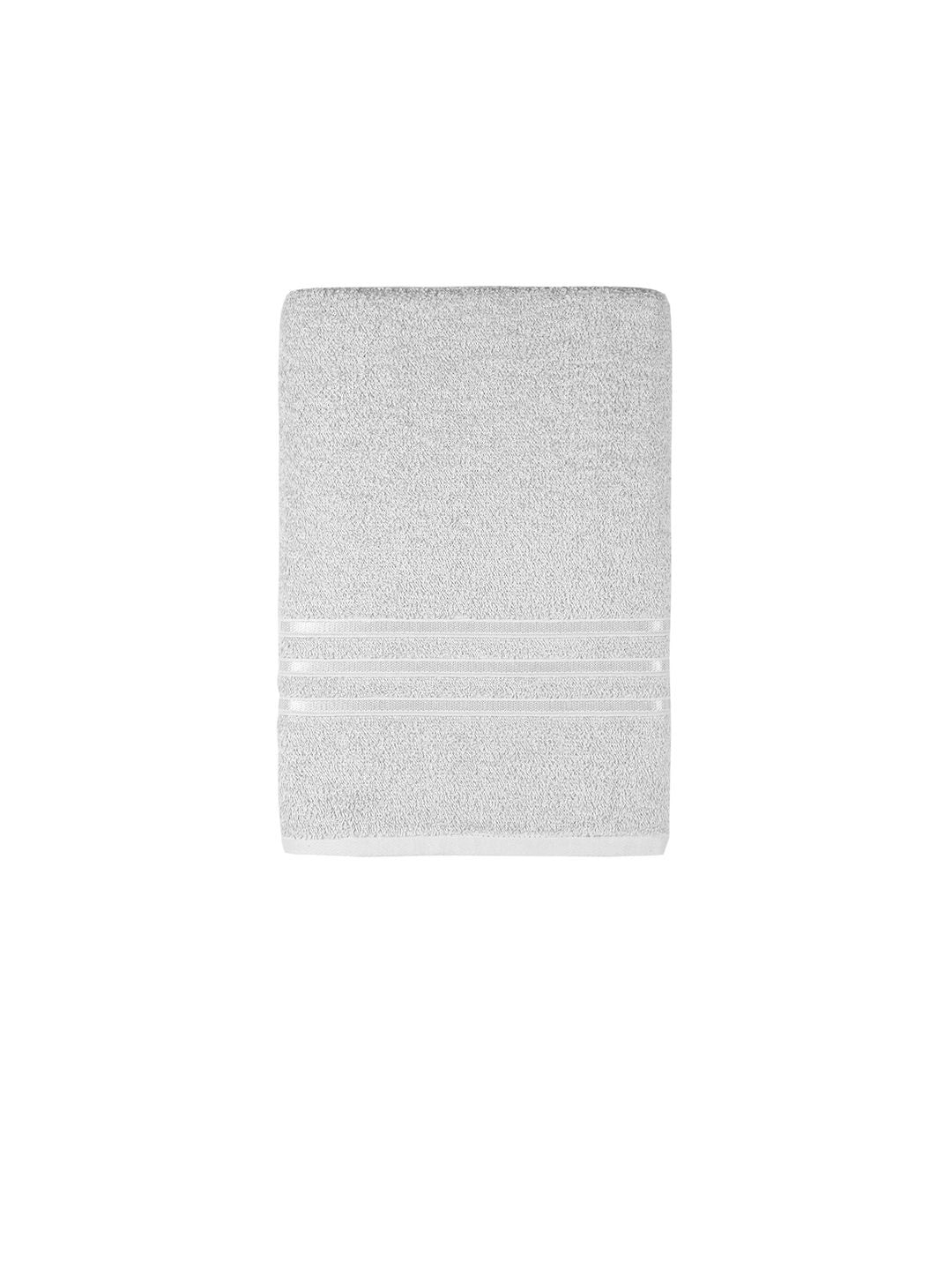 MYTRIDENT Grey 400GSM Pure-Cotton Bath Towel