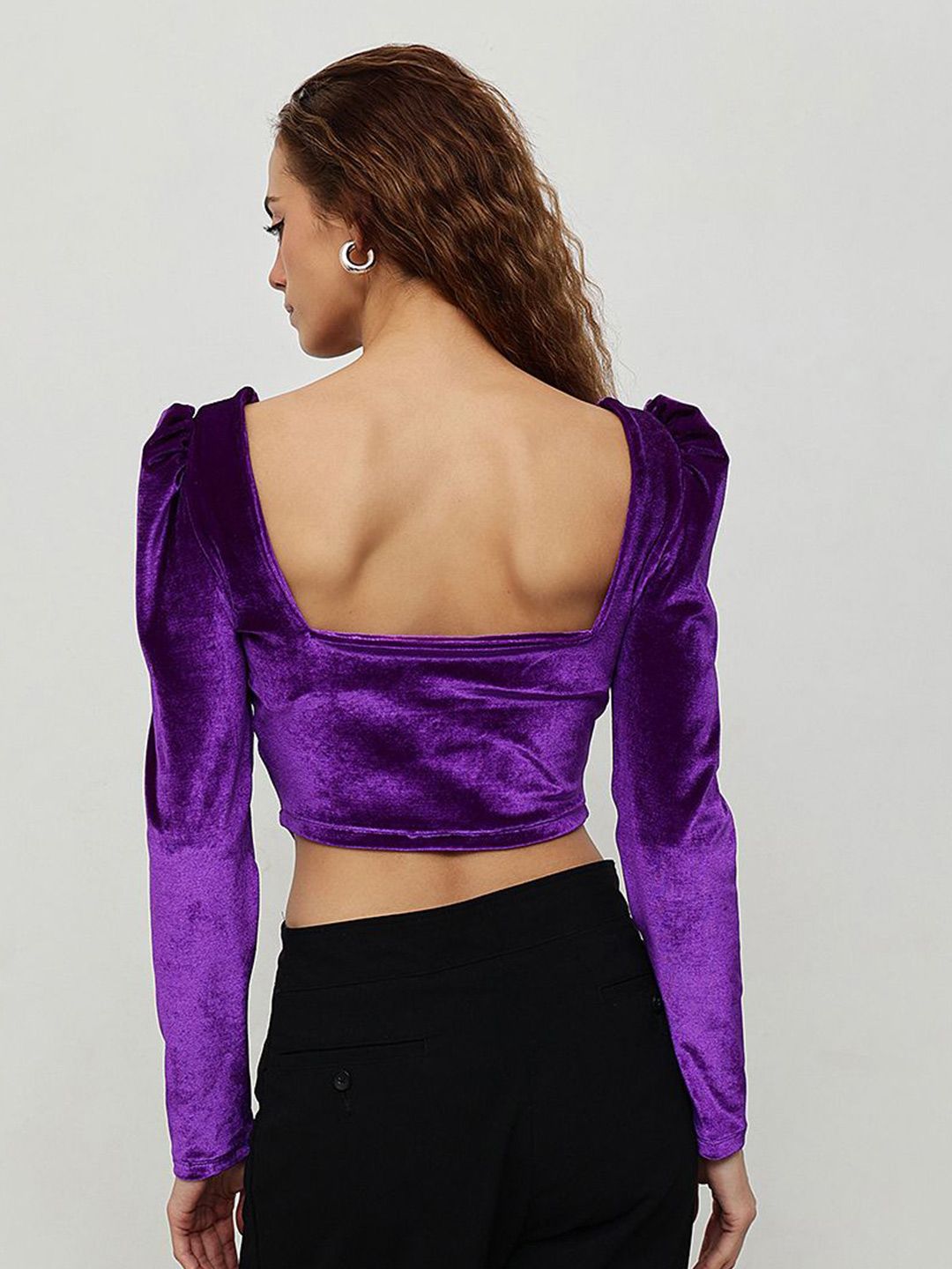 STREET 9 Velvet Crop Top
