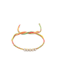 NVR Unisex Set of 2 Religious Multicolor Artificial Stones Thread Rakhi With Roli Chawal