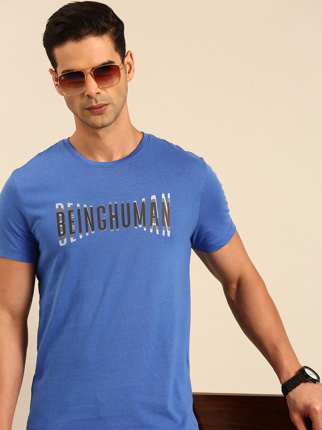 Being Human Pure Cotton Brand Logo Printed Casual T-shirt
