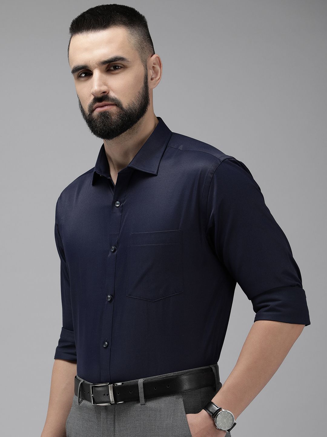 Park Avenue Solid Slim Fit Formal Shirt