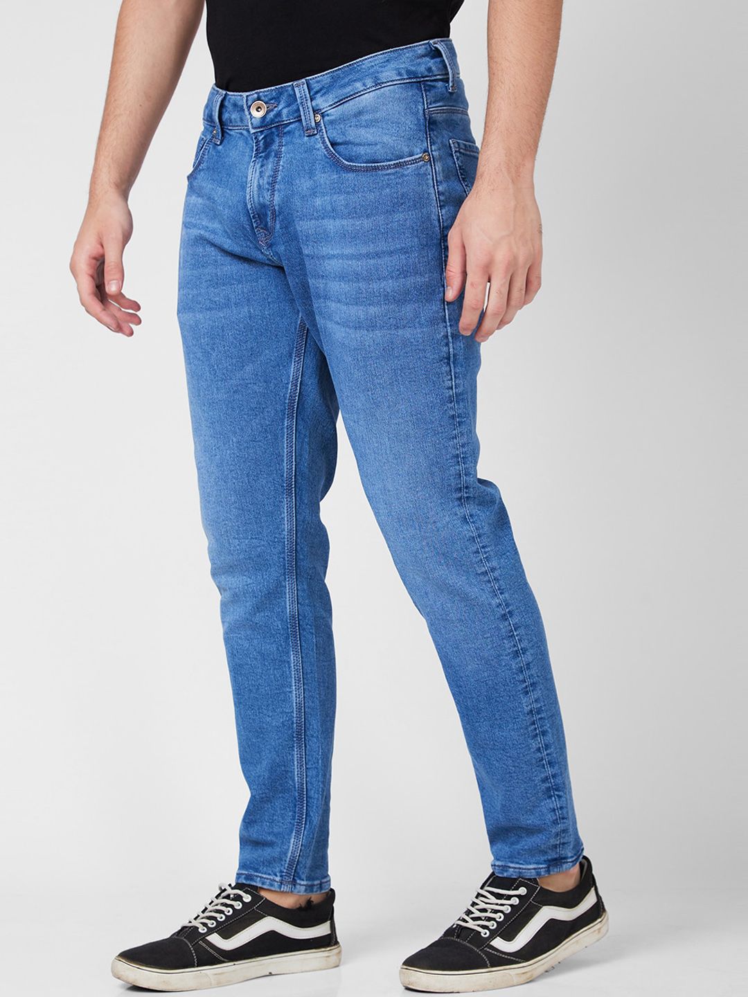 SPYKAR Men Slim Fit Mid-Rise Heavy Fade Cotton Jeans