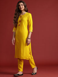 Anouk Tasseled Gotta Patti Kurta with Trousers & With Dupatta