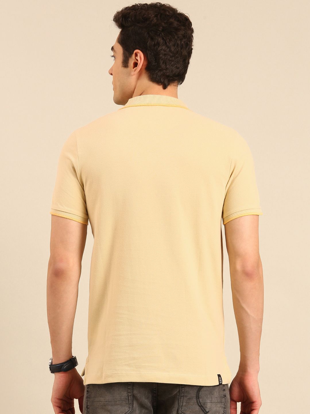 Being Human Polo Collar Pure Cotton T-shirt with Welt Pocket
